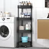 Hot Bathroom Storage Rack Triangle shelf Floor Toilet Restroom Bathroom Tripod Mezzanine Multi-Tier Kitchen Corner Organizer 5