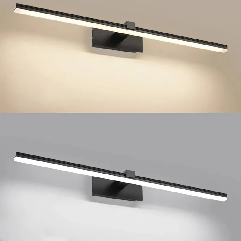 Modern Led Wall Lamp 120 100 80cm Mirror Light Wall Mounted Wall Light Fixture Bathroom Mirror Light Sconce Lamp Black White 4