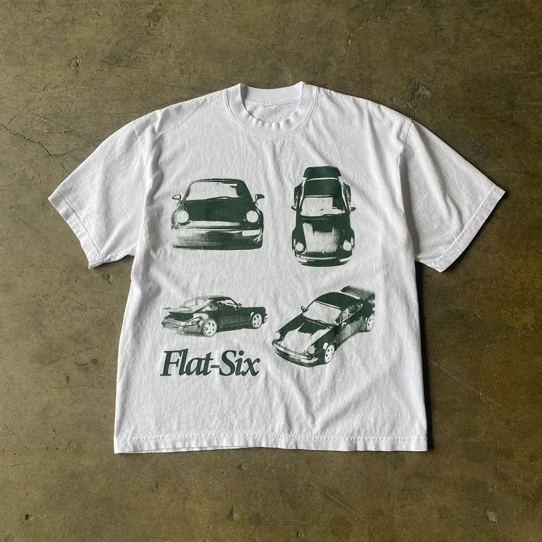 thumbnail image 1 of Camiseta de hombre Y2k, ropa urbana de verano Harajuku, estampado de gato naranja, clásica, de manga corta, ajustada, para mujer, 1 of 4