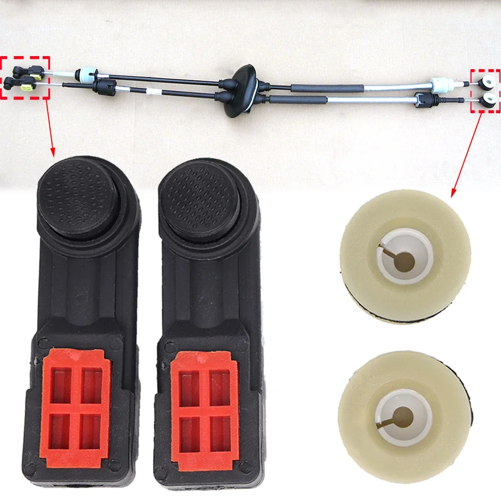 5 Speed Manual Gear Shift Cable Selector Linkage Bushing Chrome Knob Stick Repair Kit For Peugeot Partner B9 2008-Citroen