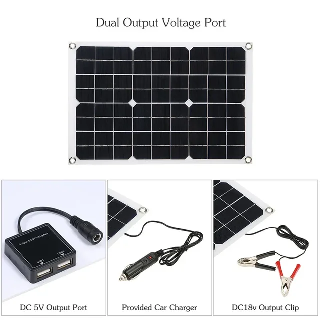 110V/220V 6000W Inverter Solar Power Generation System Solar Panel 12V 30A Controller Complete Power Generation Kit Charger 3