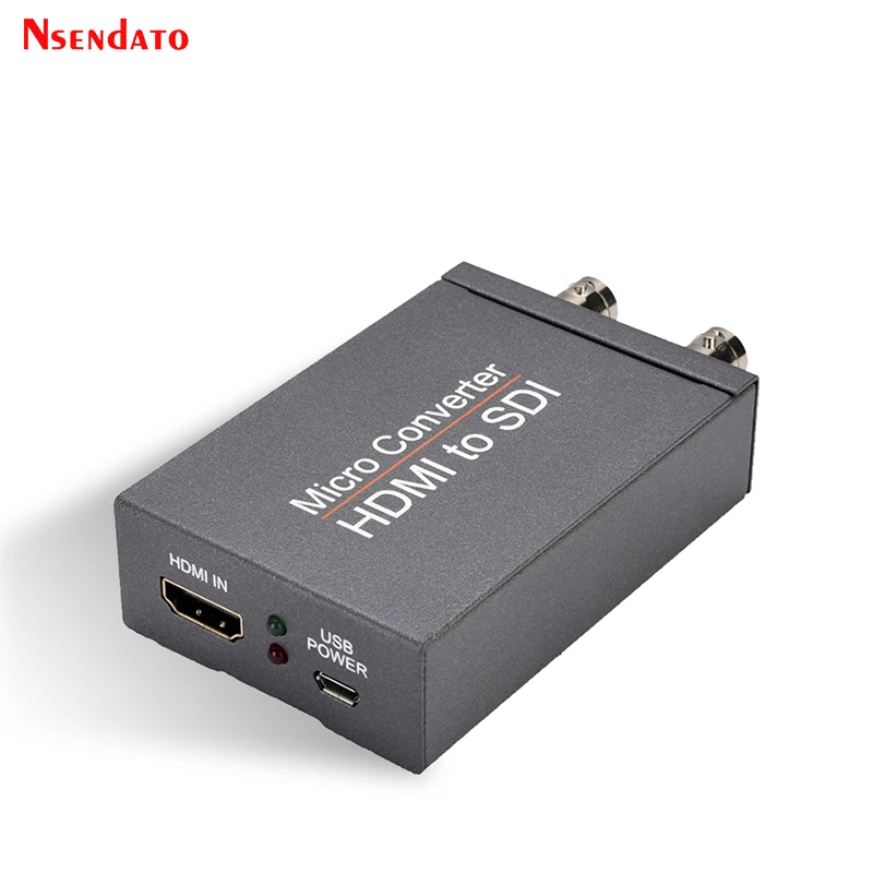 Hdmi para Sdi com Adaptador de Energia Mini 3g hd Sd-sdi Vídeo Micro Conversor Adaptador com Áudio Detecção de Formato Automático para Câmera 4k