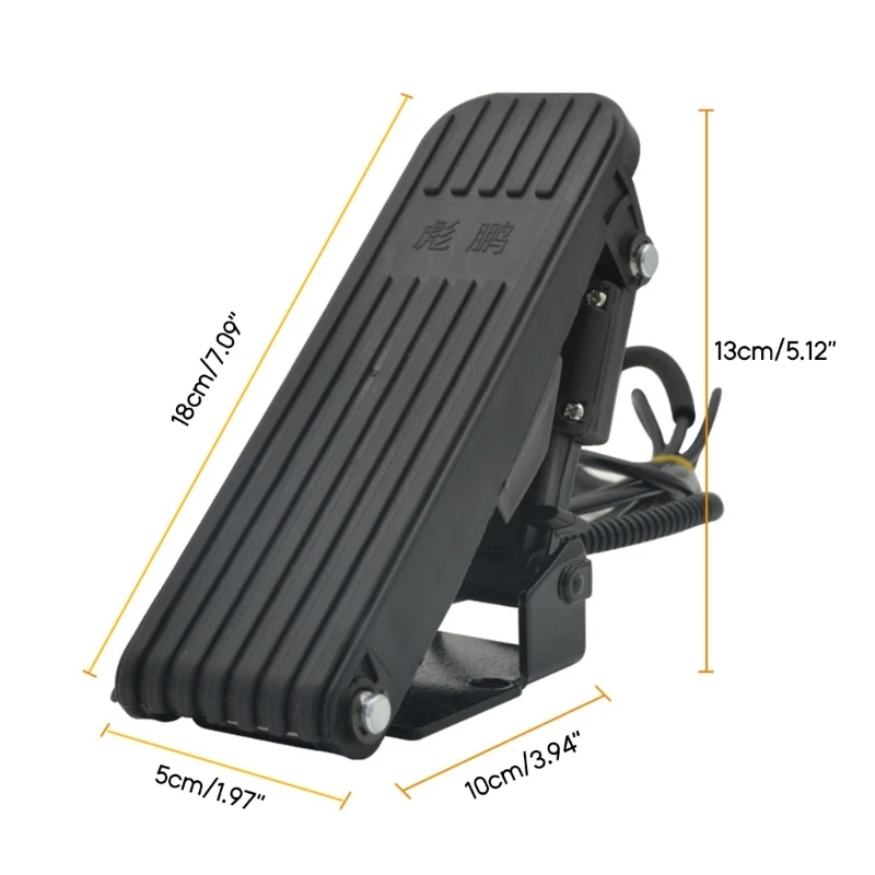 New Upgraded ATV Foot Pedal Electric Motorcycles Foot Brake Pedal Black Plastic ATV Throttle Speed Control