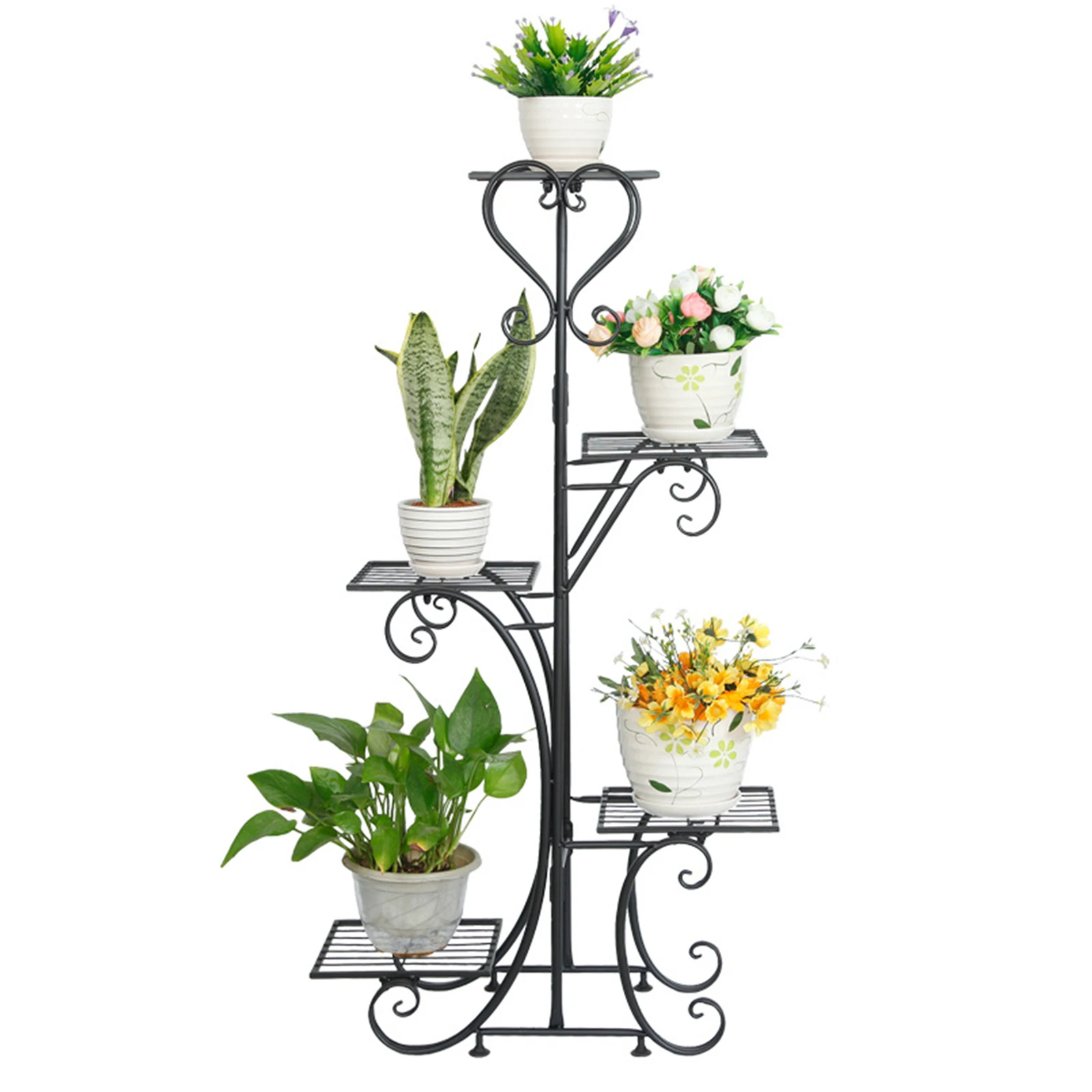 5 Tier Plant Stand and Flower Stand Flower Shelves Planter Rack Storage Organizer Display Indoor Garden Balcony