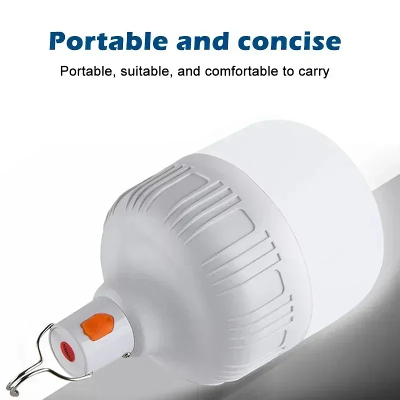 Camping Lights Portable USB Rechargeable LED Outdoor Emergency Lamp Bulb High Power Battery Lantern BBQ Tents Lighting