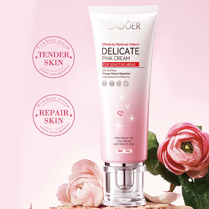Body Cream 2pcs Lighten Melanin Pink Underarm Knees Inner Thighs Bleaching Cream Moisturizing Brightening Skin Care