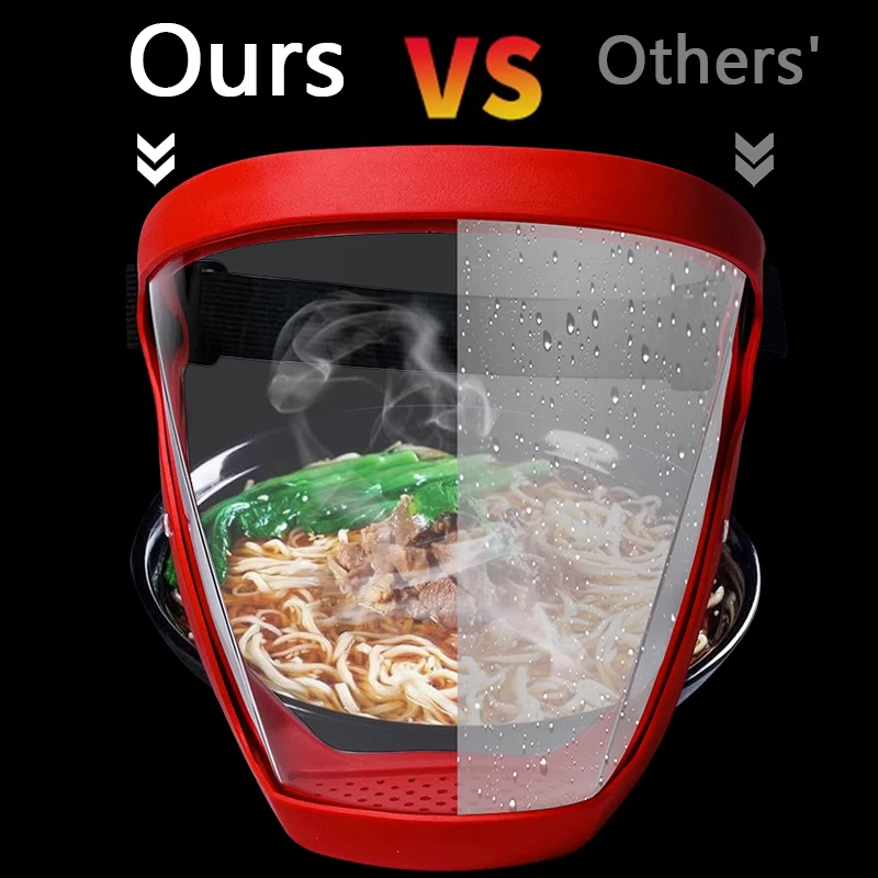 Transparent Full Face Protector Shield Reusable Kitchen Splash Protection Mask Anti-fog Windproof Dustproof Mask With Filters kitchen splatter screen kitchen splash guard work protection mask