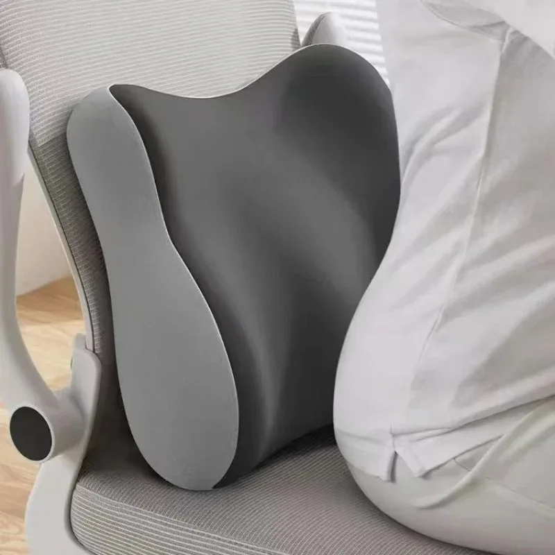 Office Chair Backrest Spinal Correction Pillow Memory Foam Car Lumbar Support Pillow Ergonomic Lumbar Support Cushion