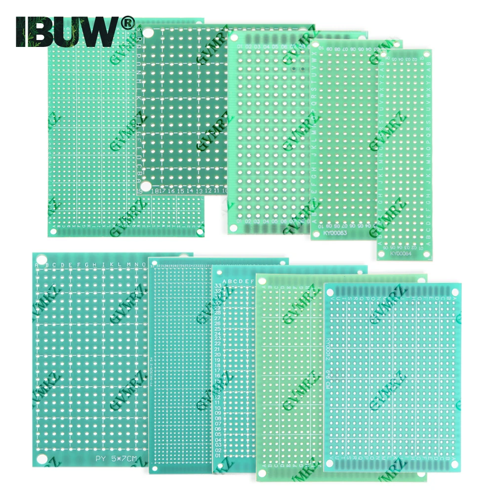 단면 녹색 PCB 프로토타입 보드 DIY 전자 프로젝트용 범용 스루홀 퍼프보드