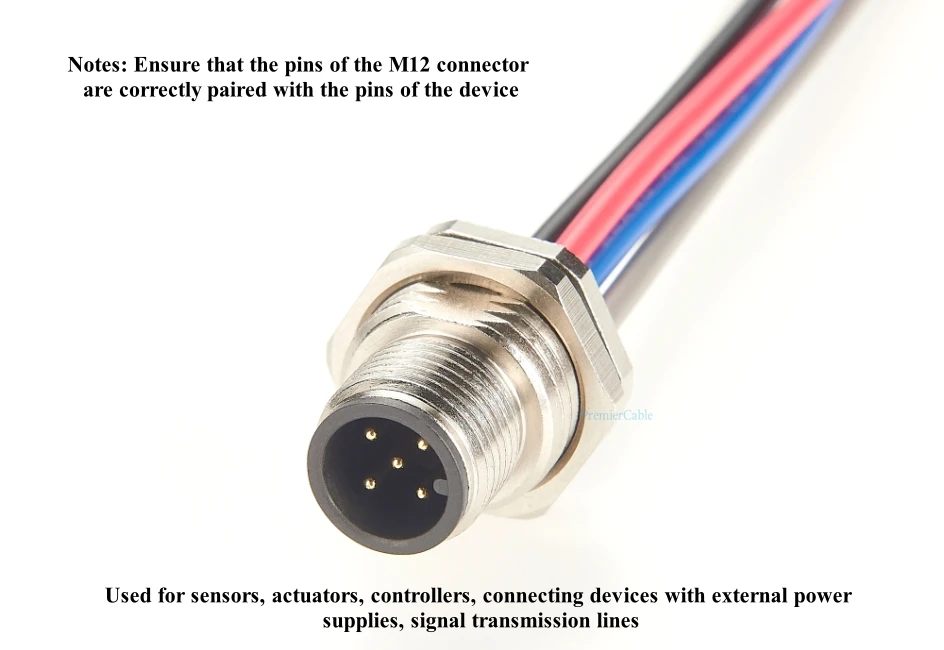 NMEA 2000 M12 5 Pin A Code Stecker Kabel Schott Frontplatte Montage IP67 Vormontage Pigtail Drahtbare Kabel Buchse Buchse – Detail 6