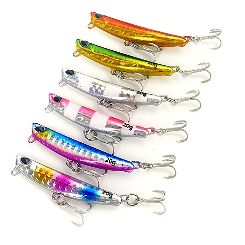 

Luya Bait 10G-60G Long-Range Sequin Iron Plate Brocade Metal Lead Bait Double Hook Fake Bait