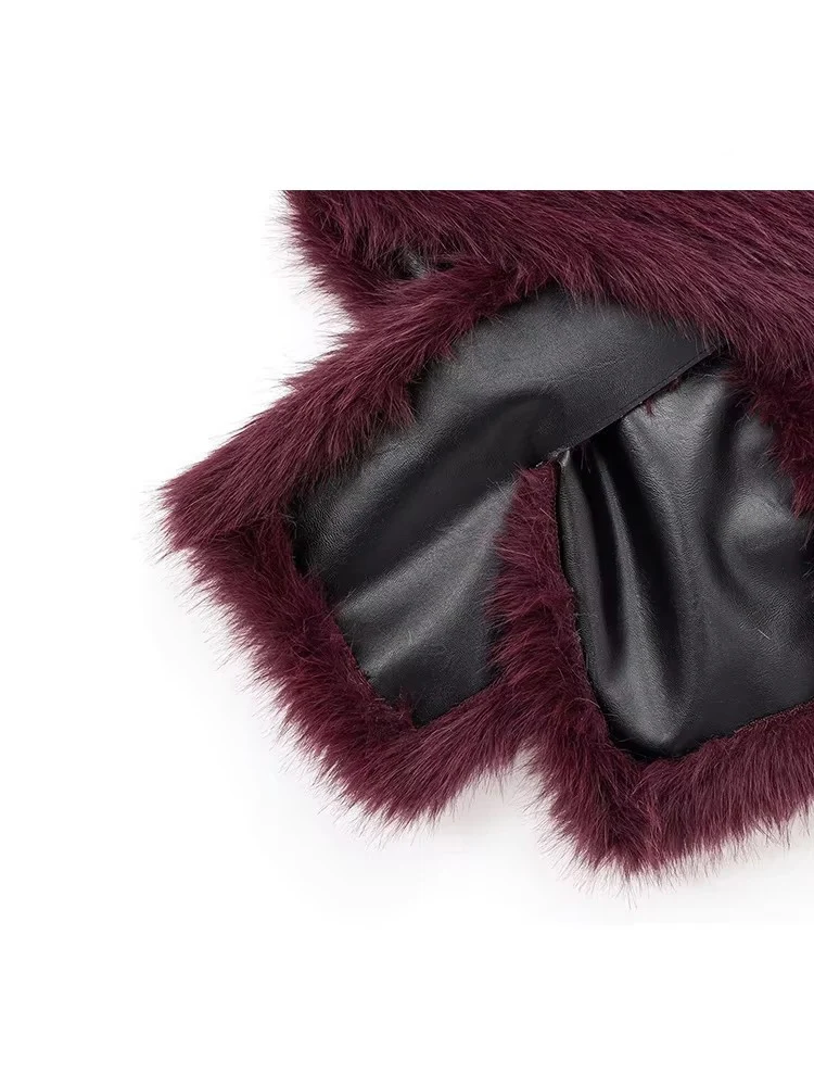 TFMLN Fur Collar Scarf Women Luxury 120 Cm Fluffy Fur Scarf Autumn Winter Down Jackets Hood Collar Coat Warm Fur Trims Decor