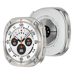 Durable Armor Metal Bumper Case - Premium Protective Frame Cover for Galaxy Watch 8 44mm (Titanium Orange)