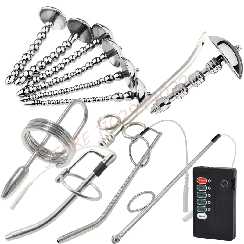 Electric Shock Urethral Dilators Stimulation Urethral Sounding Catheter Sex Toys For Men Penis Tools Sex Products Penis Plug