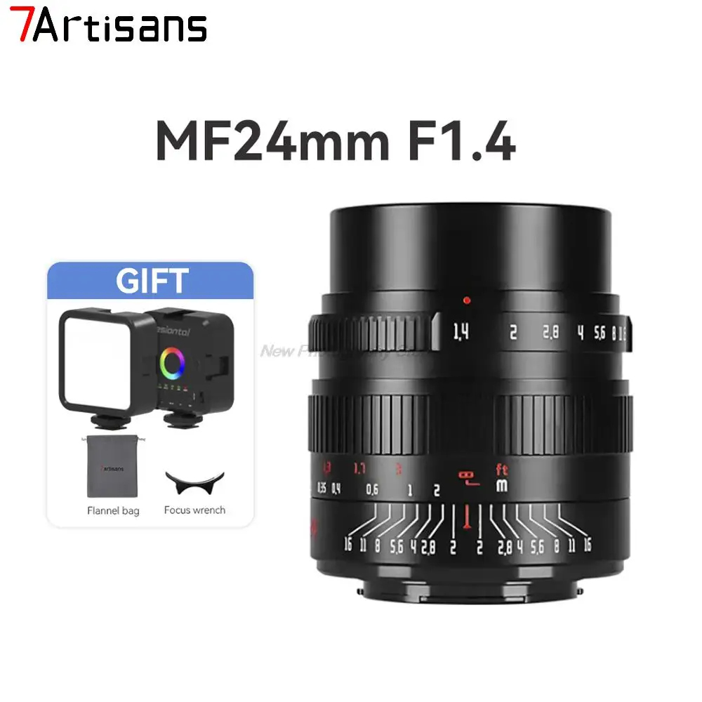 7 Artigiani 24Mm F1.4 Fotocamera Lente Aps-C Grande Apertura Umanistica Primes Obiettivo Per Sonye,Canon Eos-M,Rf Fujifxm4/3,Nikon Z, Fotocamera