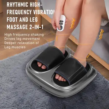 Foot Massager Shiatsu Kneading Deep Tissue Relax Heated Roller Calf Pain Relief Fatigue Muscles Vibrator Machine Health Relief 4