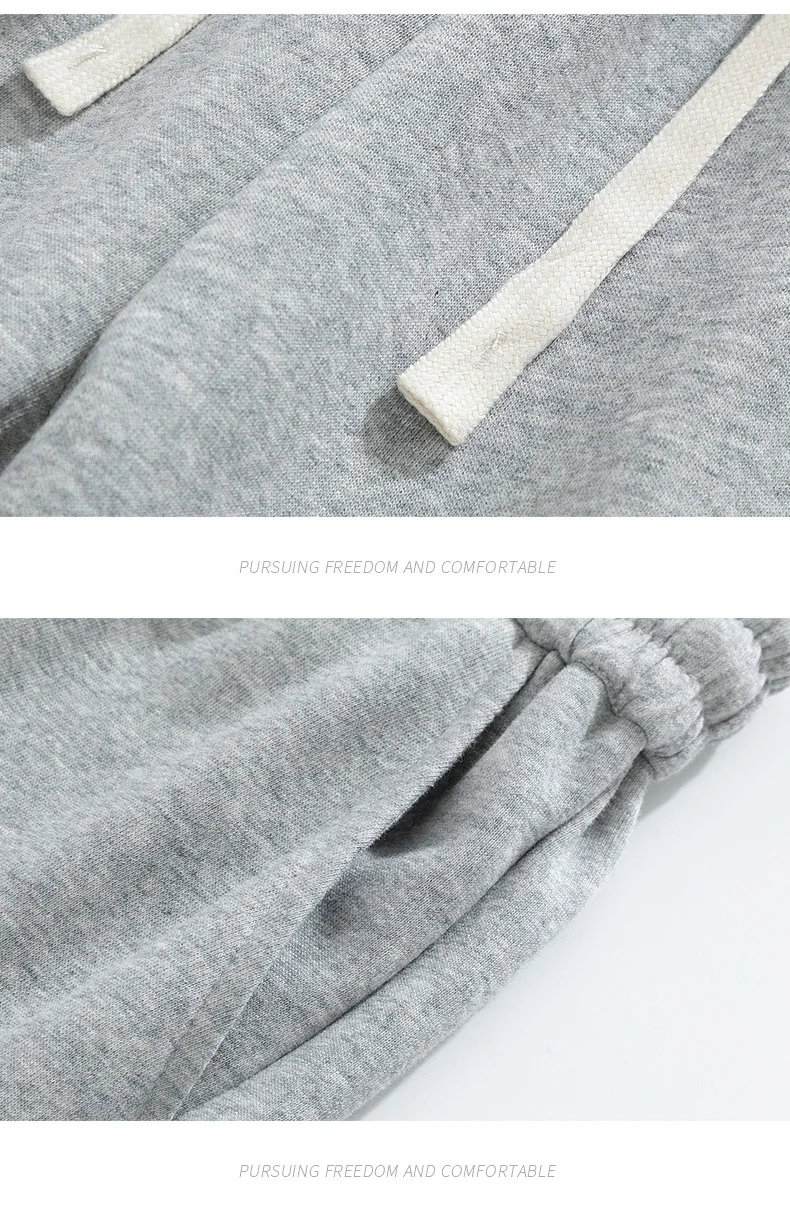 بنطلون واسع الساق للرجال لفصلي الخريف والشتاء، مبطن بالصوف، تصميم مستقيم وفضفاض، بنطلون رياضي كاجوال طويل، بنطلون رياضي أسود