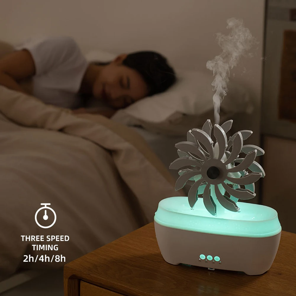 Creative Raindrop Windmill Essential Oil Automatic Aromatherapy Machine Ultrasonic Remote Control Heavy Mist Humidifier ﻿ 4