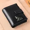 Retro Men Wallet Many Card Slots Faux Leather Portable Cash Holder Handbag Waterproof Wallet Credit Card Wallet for Business 4
