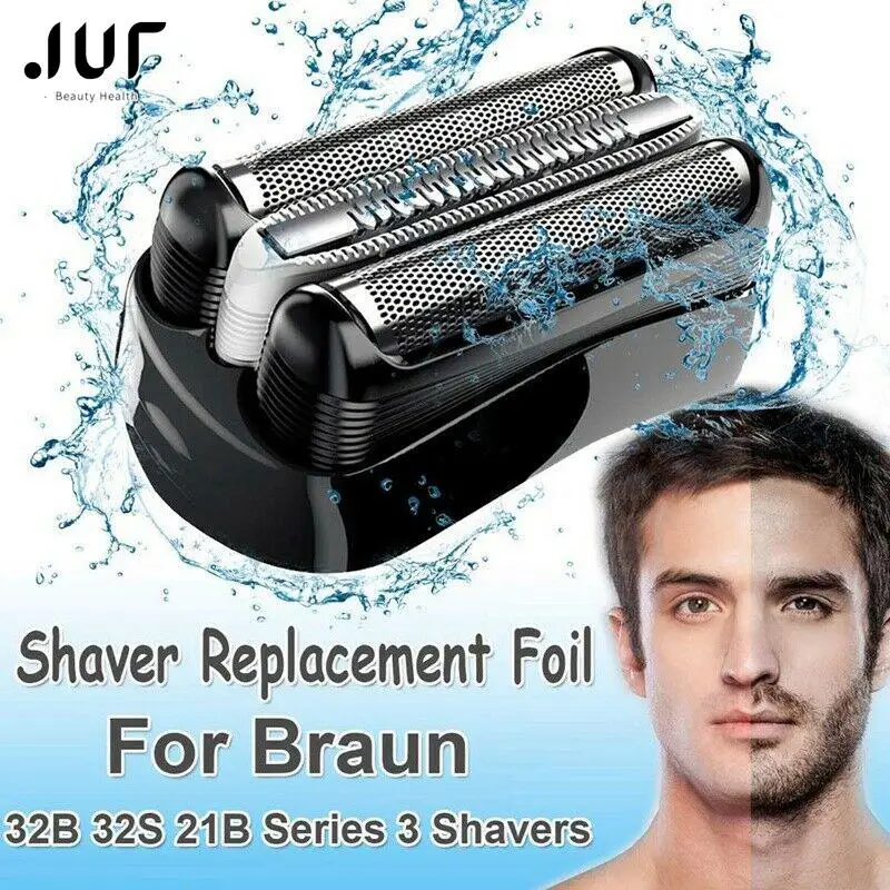 For Braun 32B 32S 21B Series 3 310S 320S 340S 3010S Replacement Shaver Foil Head 21b shaver replacement head for braun series 3 electric razors 301s 310s 320s 330s 340s 360s 3010s 3020s 3030s 3040