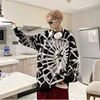 Red Spider Sweater Unisex High Quality Knitted Top Casual Style Vintage American Fashion Couple Clothing For Men And Women