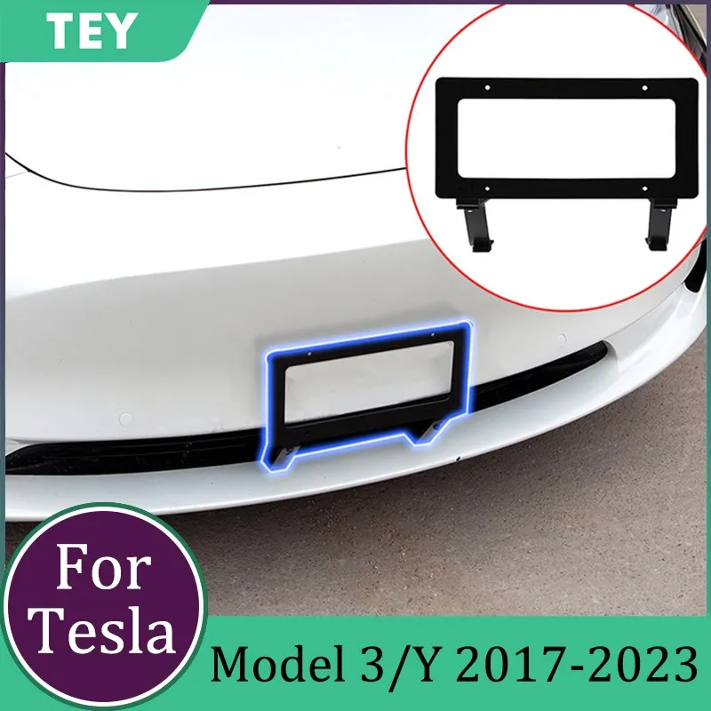 

Tesla Energy Car License Plate Frame Protection Cover For Tesla Model 3/Y Modified Exterior Accessories Artifact Parts 2023-2017