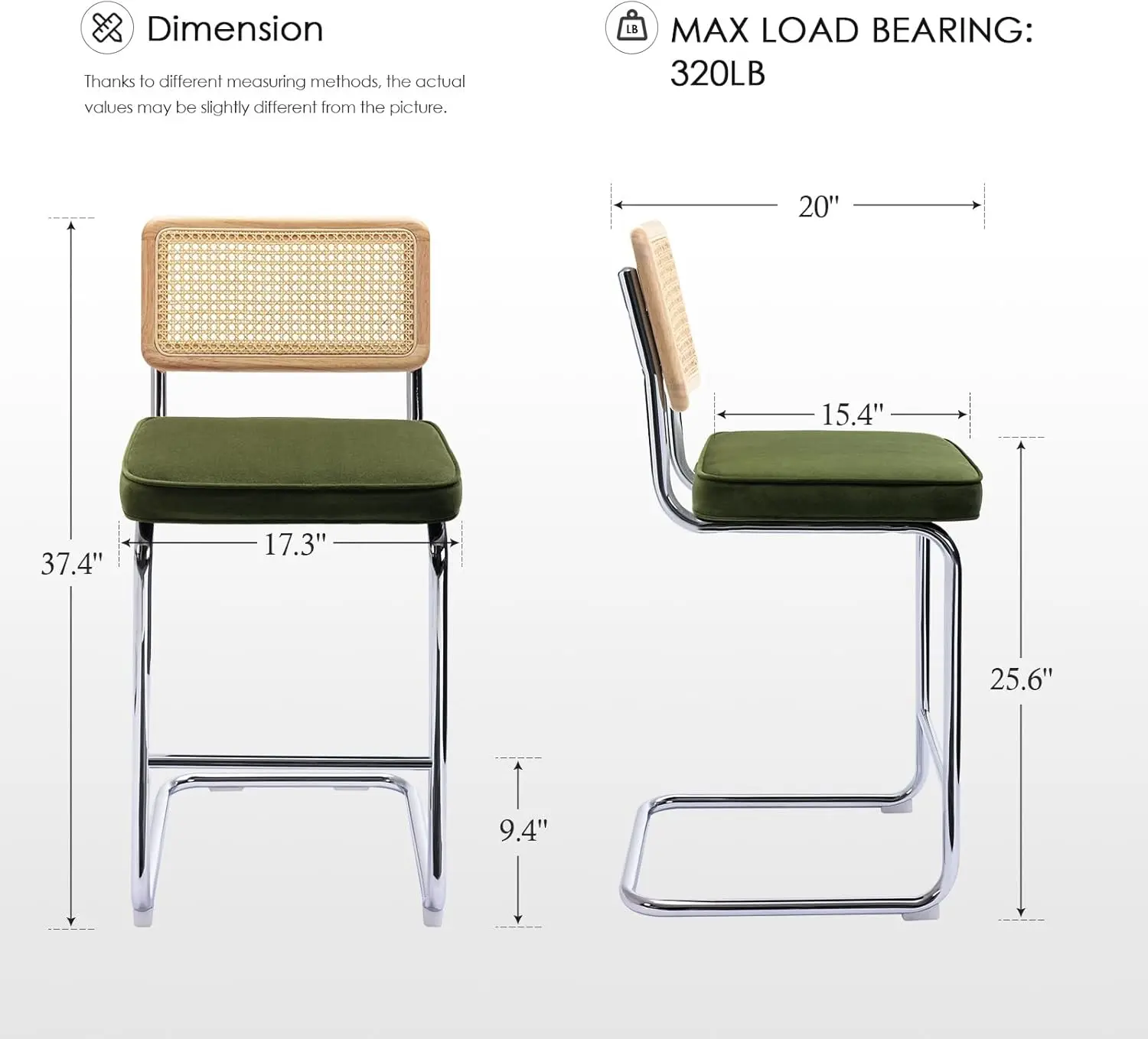 Velvet Counter Height Chair
