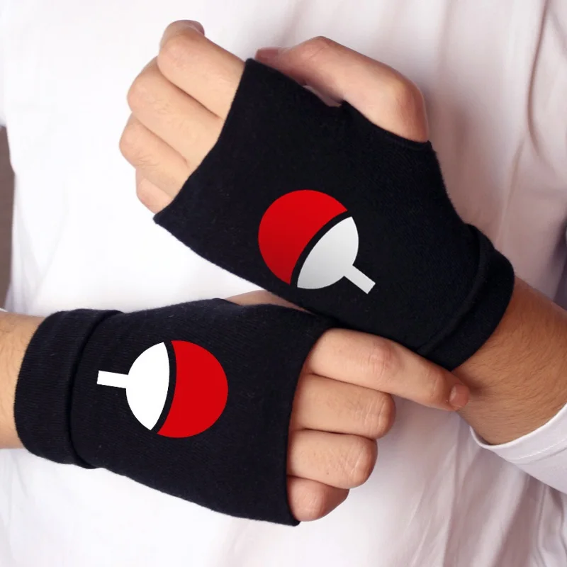 

Naruto Cartoon Noctilucence Glove Wrist Sweatband Cosplay Uzumaki Uchiha Kakashi Decorate Fingerless Fluorescence Children Gift