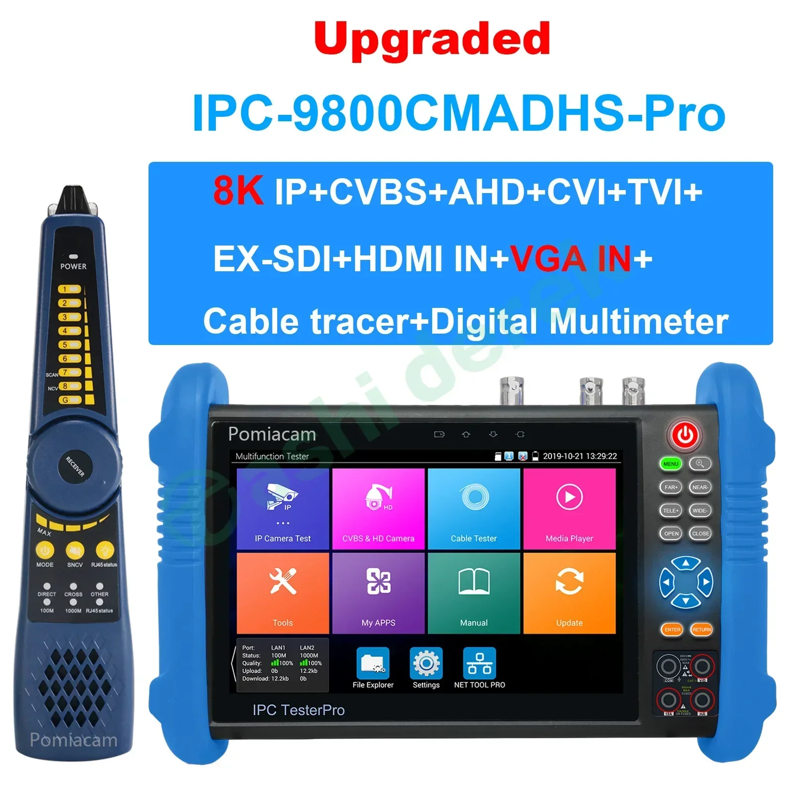 Cvi-cctvテスター,タッチスクリーンcvi cvi ahd sdi,IPカメラテスター