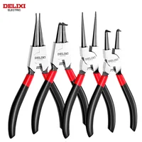 DELIXI ELECTRIC 5-In Circlip Pliers,Needle nose Pliers，Retaining Ring Pliers，for Removing Installing Puller Locking Rings Shafts 1