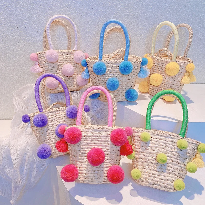 

Purses and Handbags Open Pocket Fashion Korean Version All-match Woven Bags for Women Vacation Style Casual Sweet Cute Bags