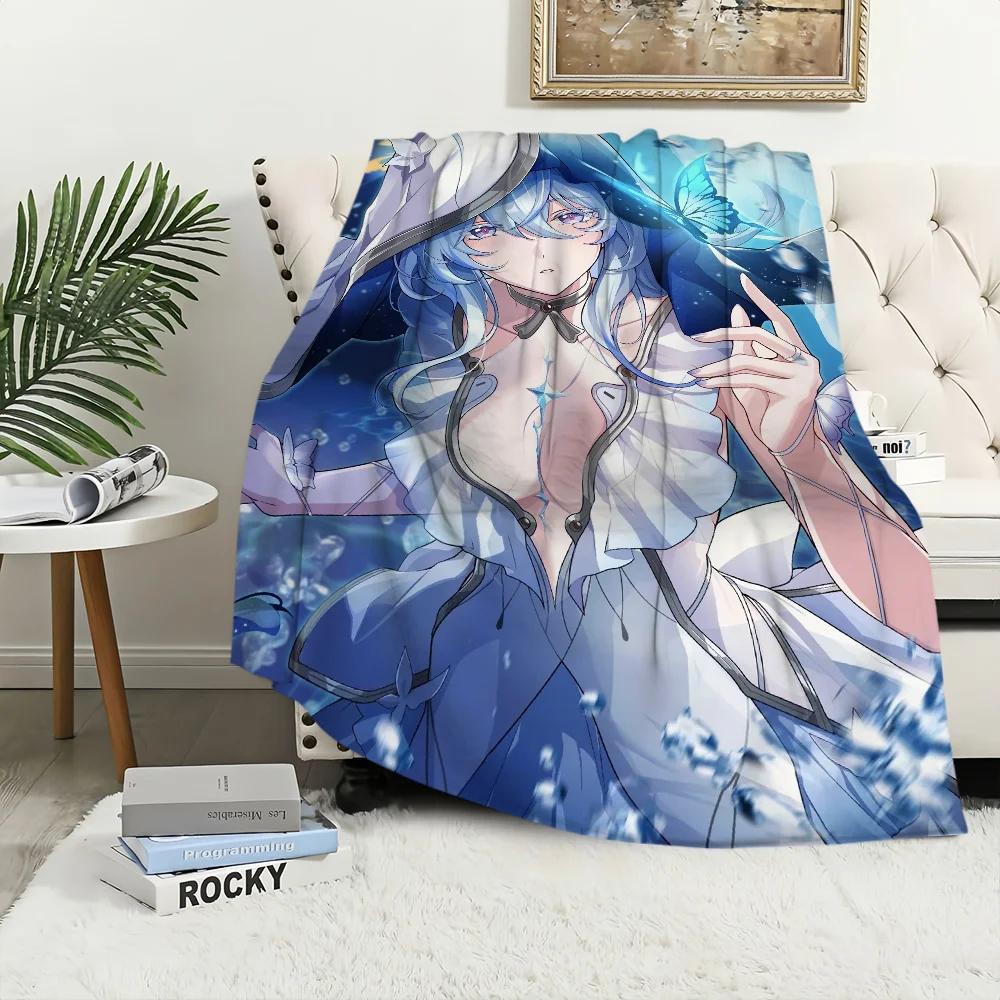 Game Wuthering Waves The Shorekeeper Blanket Plush Nap Sofa rug for Living Room Office Bedroom Birthday Home Travel Kid Gifts 5