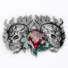 

Skull skeleton belt buckle Belt DIY accessories Western cowboy style Smooth belt buckle Punk rock style k34