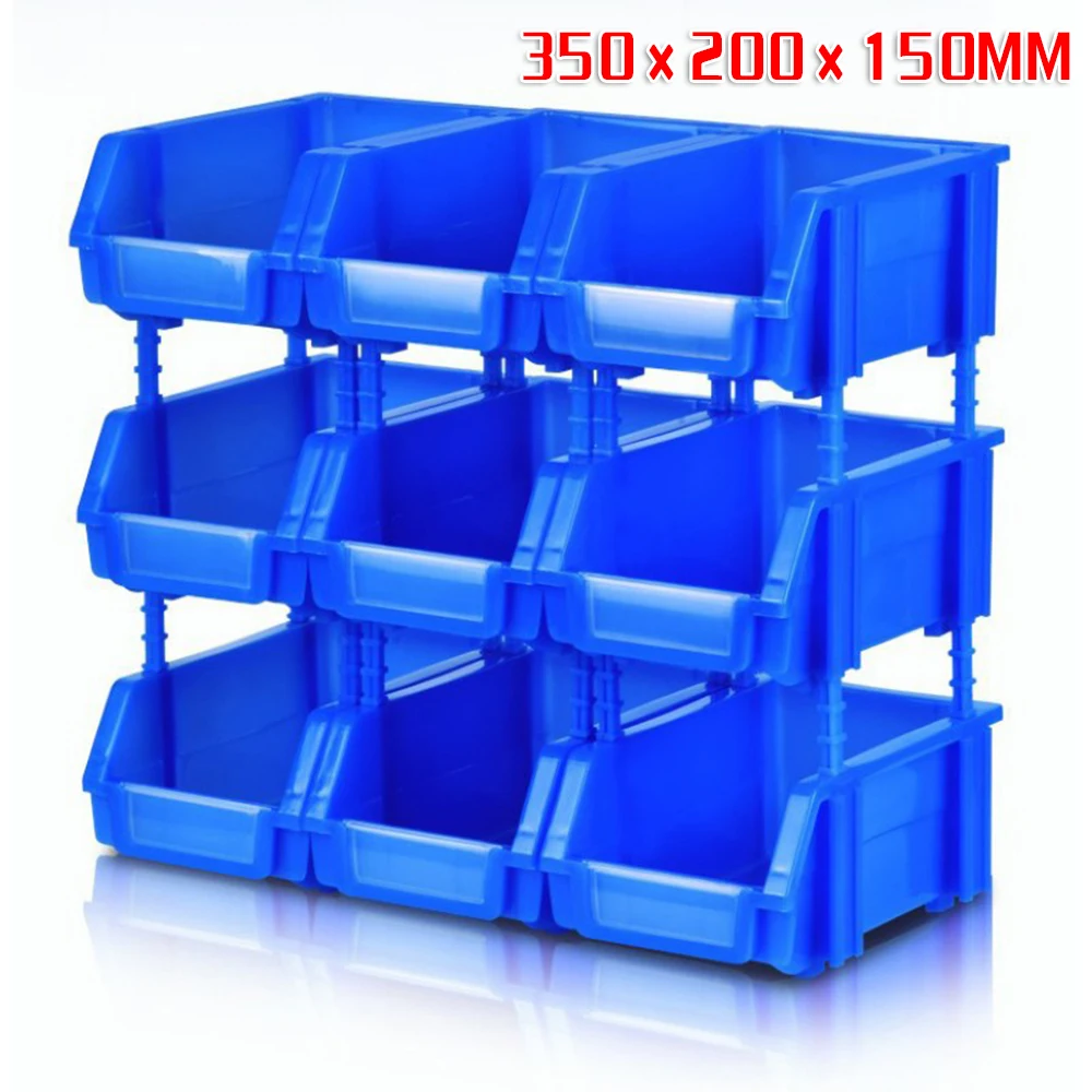 

Shelves Storage Box Supplies Thick Tool Oblique mouth Organizer Rack 350*200*150MM Accessories Blue Home Workshop