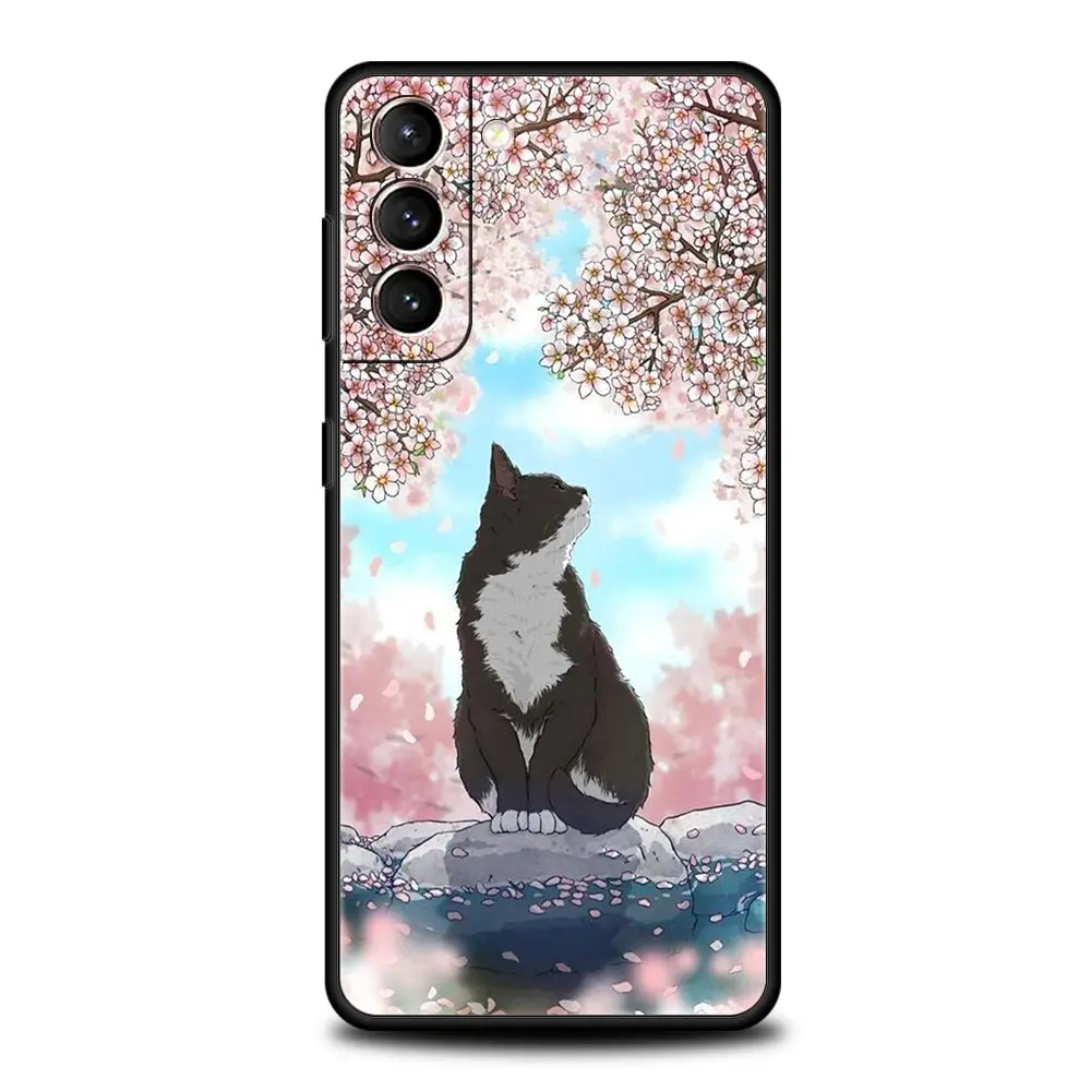 Charming Cats TPU Silicone Phone Case in Fashionable Design