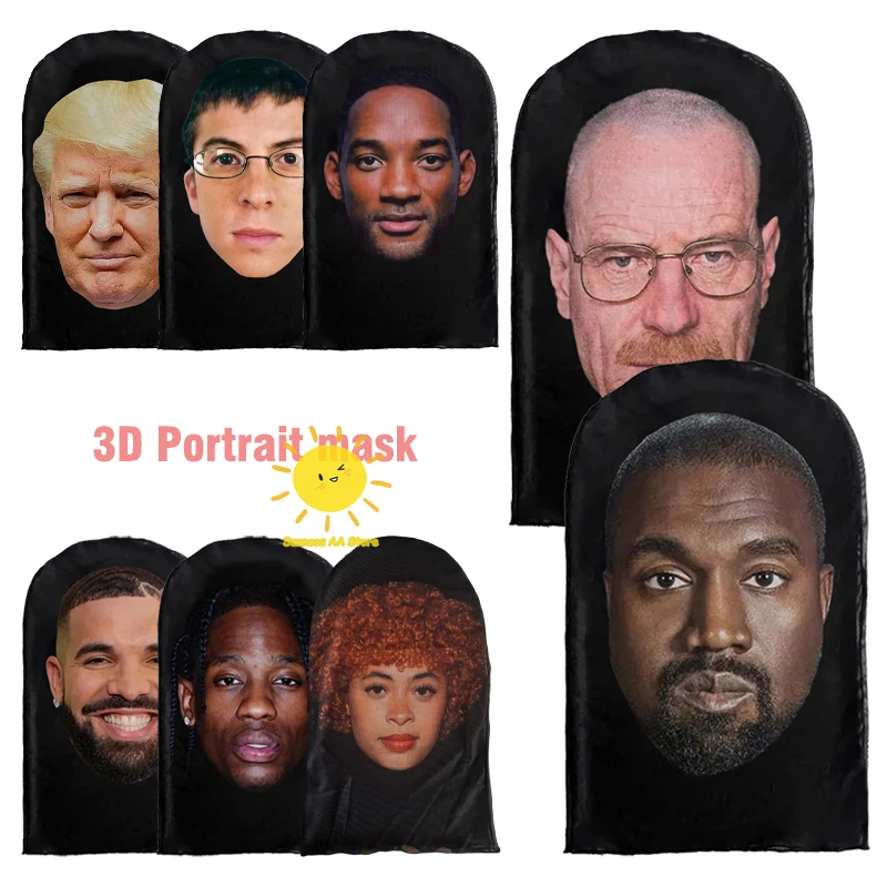 New-3D-Printed-Kanye-Mask-Elastic-Mesh-Full-Face-Mask-for-Men-Women ...