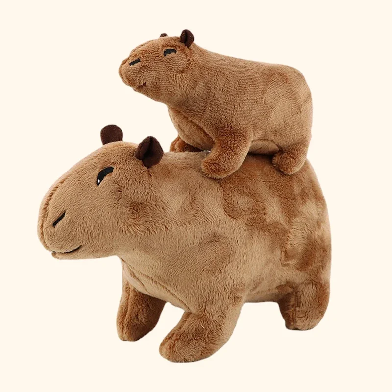 Simulation Capybara Plush Toy Cartoon Fluffy Animal Stuffed Doll Cute Capybara Rodent Plush Toys Home Decor Kids Birthday Gift
