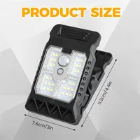 Lampes solaires à clipser pour l'extérieur, LED étanches, avec capteur de mouvement, 3 Modes, 3 voies de montage, éclairage de sécurité solaire pour clôture 4