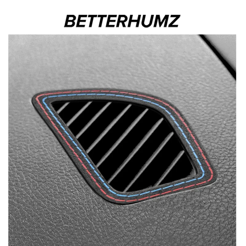 For BMW F20 F21 F22 F23 Dashboard Side Air Vent Outlet Trim Frame Made of Alcantara Performance Sticker Car Interior Accessories