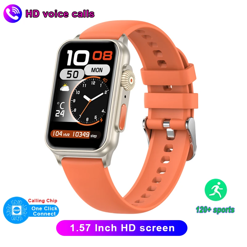Smart Sports Watch 1.57Inch HD Screen Heart Rate Fitness Tracker AI Voice Assistant HD Bluetooth SmartWatch Men Women_voghion.com
