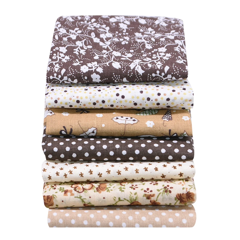 Cotton Fabric Butinette Patchwork Fabric 7pcs 25x25cm Cotton