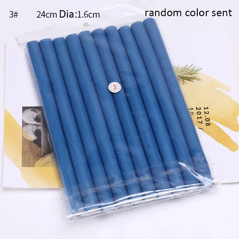 10-Pack Heatless Sponge Hair Curlers - Soft Foam Rollers for Effortless Styling