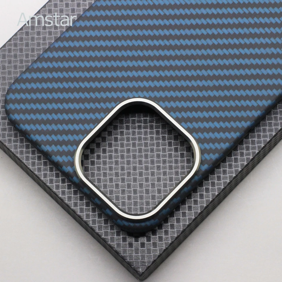 Amstar Navy Blue Carbon Fiber Phone Case for iPhone 13 Pro Max High-Quality Ultra-thin Aramid Fiber Cover for iPhone 13 Mini 