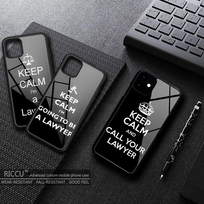 

Keep Calm and Call Your Lawyer Phone Case Rubber for iPhone 13 12 11 Pro Max mini XS 6s 8 7 Plus X XR iphone 13 phone Covers