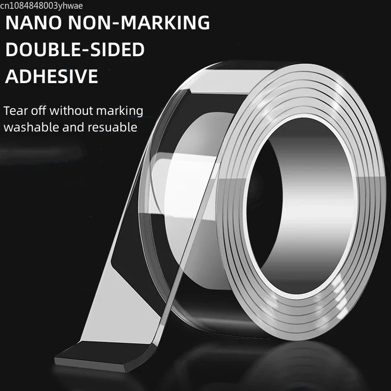 Nano Tape Super Strong Double-Sided Adhesive Tape Transparent Reusable Waterproof Tapes Heat Resistance Home Bathroom Decoration
