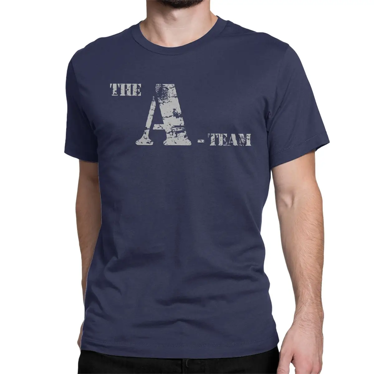 thumbnail image 1 of Camisetas con el logo del Equipo A para hombre y mujer, divertidas camisetas de algodón, cuello redondo, manga corta, ropa de fiesta, 1 of 7