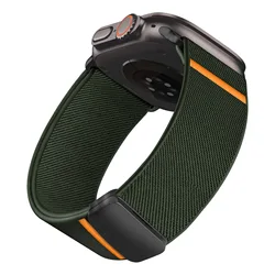 Magnetic Nylon Strap for Smartwatch - Stylish and Durable Bracelet Band (Army Green)