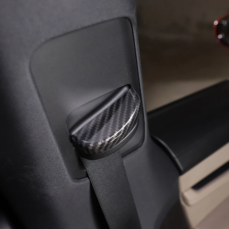

Для Porsche Panamera(971) 2016-2022 ABS углеродное волокно/серебряная пряжка ремня безопасности автомобиля декоративная крышка стикер для отделки автомобильные аксессуары