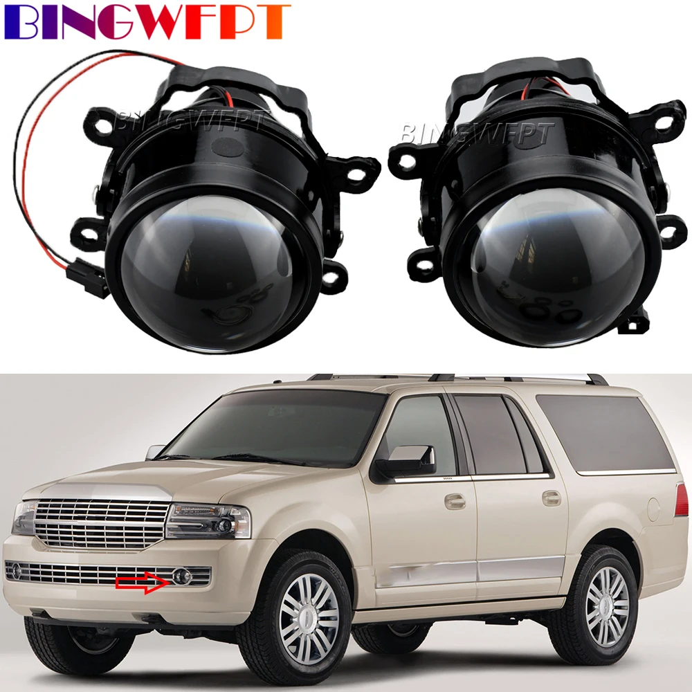 

2X Car Fog Light Daytime Running Lights For Lincoln Navigator MK3 U326 2007-2014 L (U418) Lens Car LED Lens Fog Driving Lamp DRL