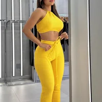 Cheyenne Knitted Suspender Casual Pant Set 2